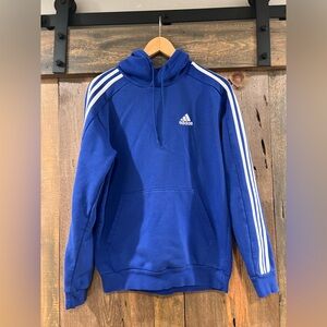 Adidas Men's Essentials Fleece 3-Stripes Hoodie Royal Blue Small